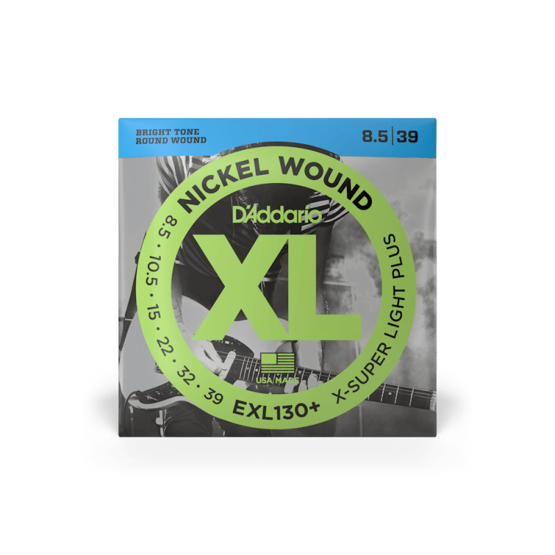 Набір струн D'ADDARIO EXL130+ XL NICKEL WOUND EXTRA SUPER LIGHT PLUS (08.5-39)